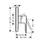 hansgrohe Vernis Blend Shower Mixer Valve, Matt Black