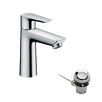 Hansgrohe Talis E Basin Mixer Tap 110 with pop-up waste set, Chrome