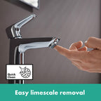 Hansgrohe Talis E Basin Mixer Tap 110 with pop-up waste set, Chrome