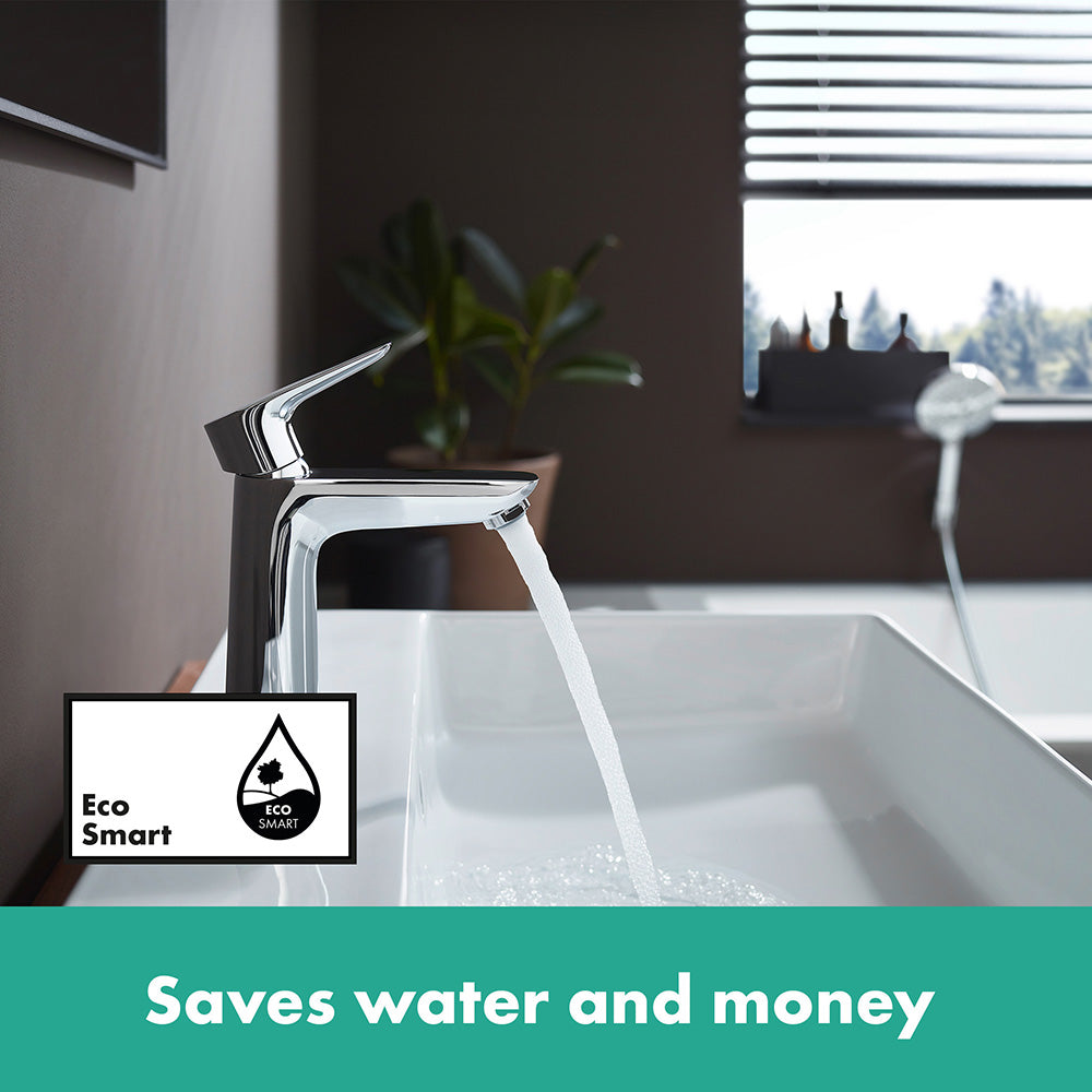 Hansgrohe Talis E Basin Mixer Tap 110 with pop-up waste set, Chrome