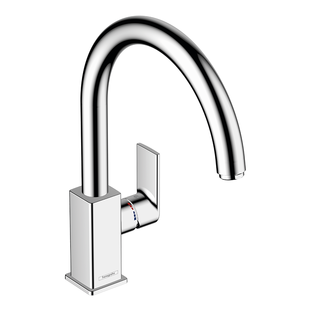 Hansgrohe Vernis Shape M35 Single Lever Kitchen Mixer 210 With Swivel Spout Chrome