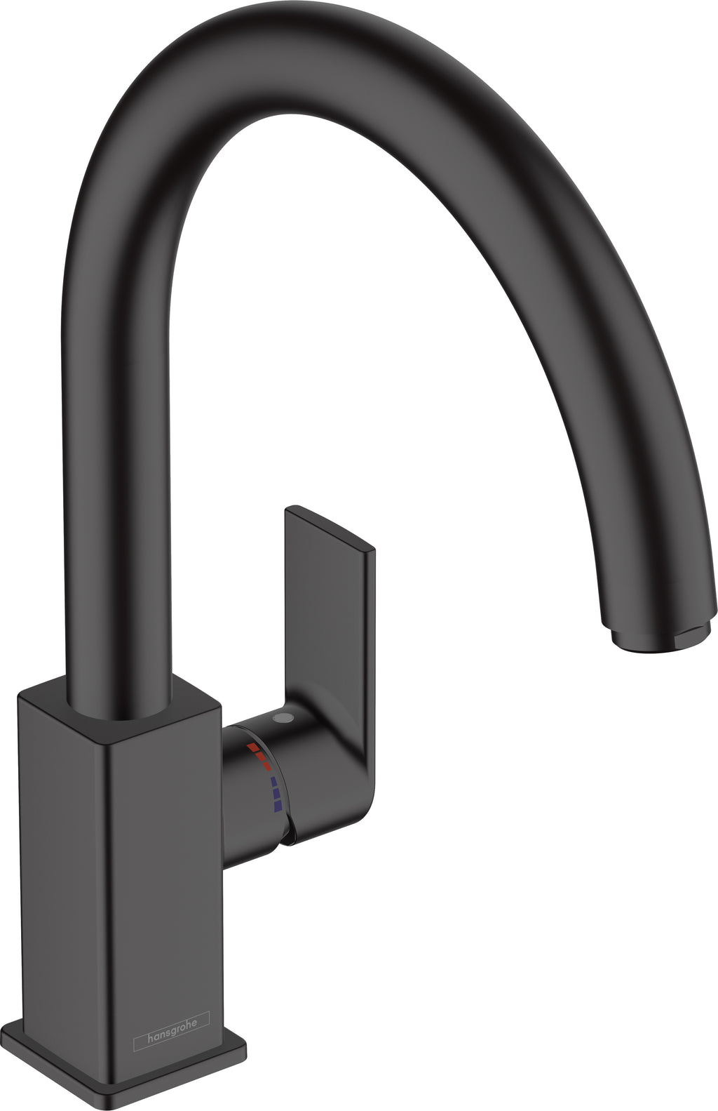 Hansgrohe Vernis Shape M35 Single Lever Kitchen Mixer 210 With Swivel Spout Matt Black
