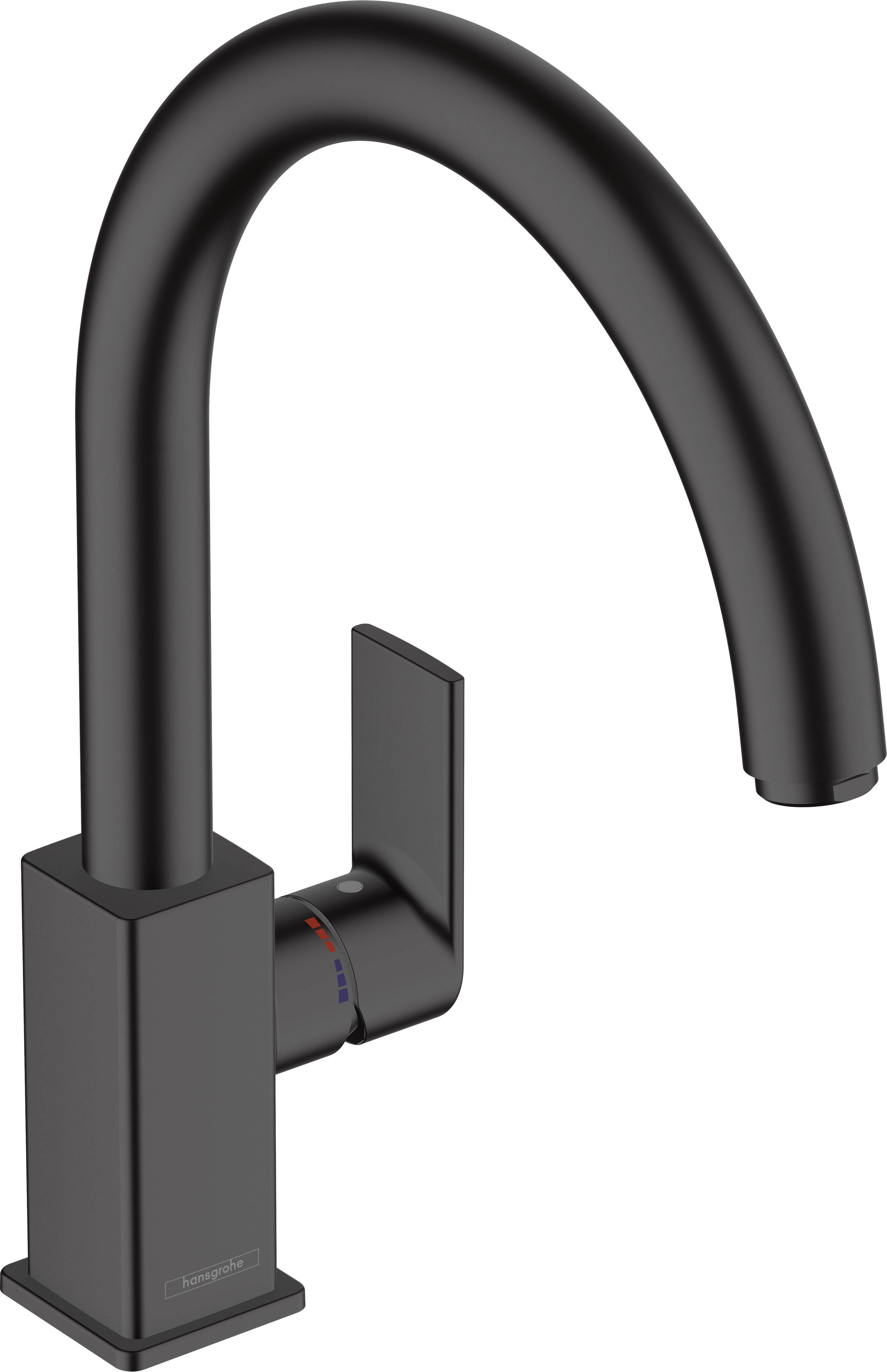 Hansgrohe Vernis Shape M35 Single Lever Kitchen Mixer 210 With Swivel Spout Matt Black