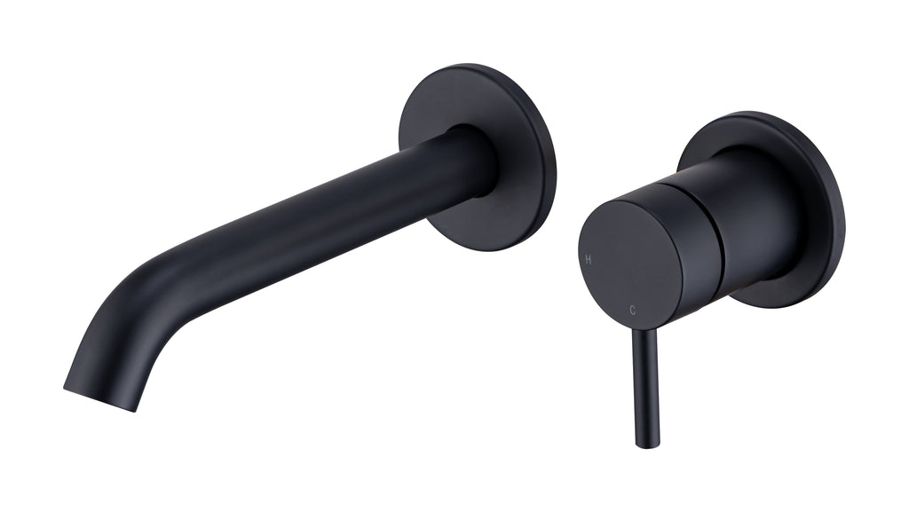 iflo Albany Wall Mounted Basin Filler - Matt Black