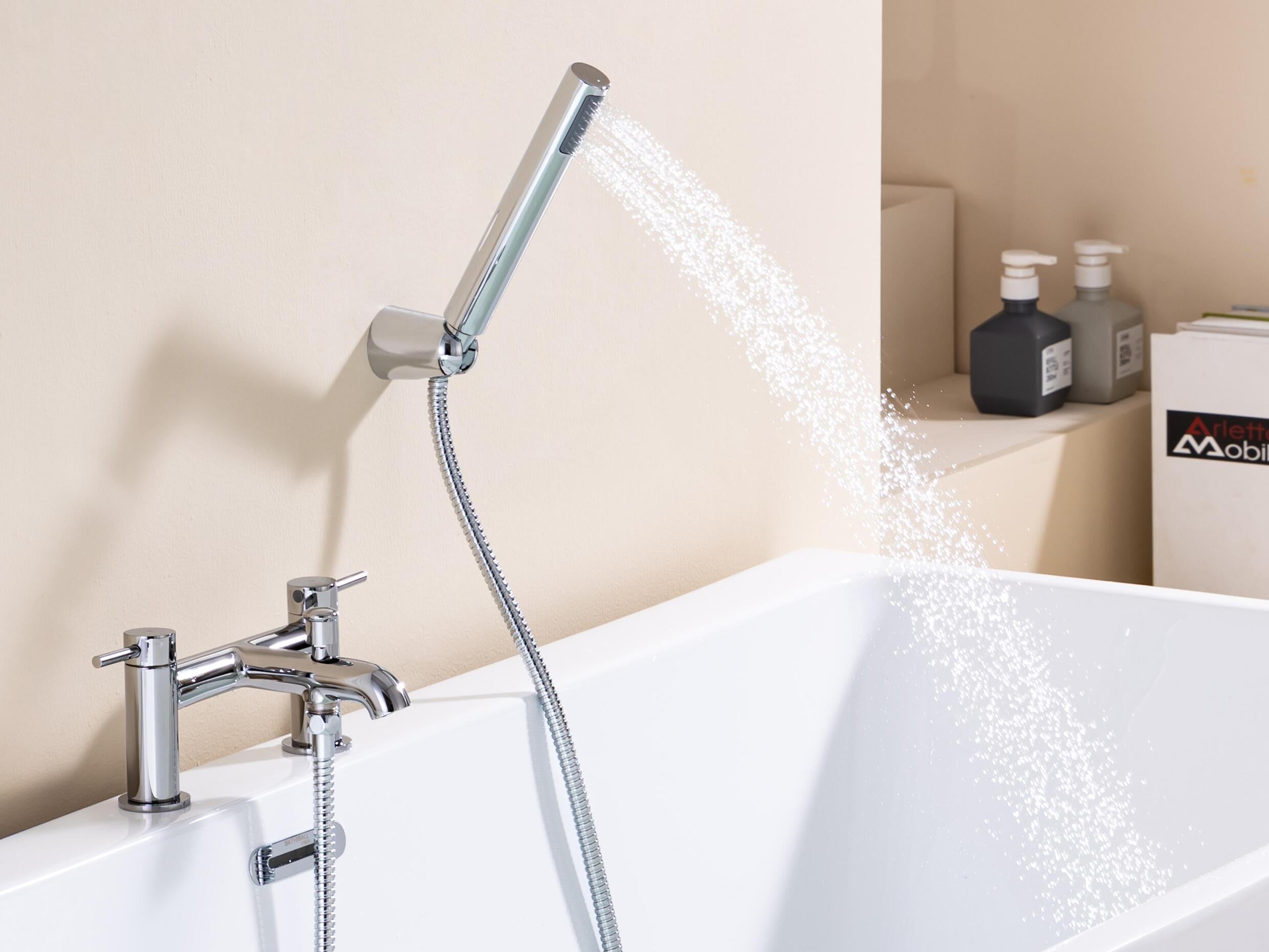 iflo Albany Deck Mounted Bath Shower Mixer - Chrome