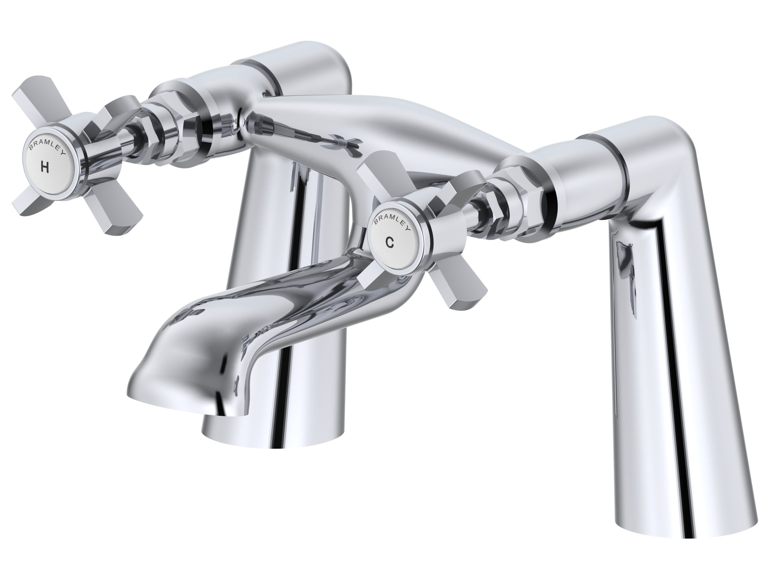 iflo Bramley Deck Mounted Bath Filler - Chrome