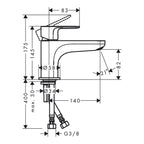 Hansgrohe Rebris S Single Lever Bath Mixer Monotrou Chrome
