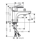 Hansgrohe Rebris S Single Lever Bath And Shower Mixer Monotrou With 2 Flow Rates Chrome