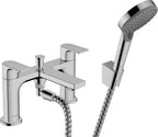 Hansgrohe Rebris E 2-Hole Rim Mounted Bath Mixer With Diverter Valve And Vernis Blend Hand Shower Vario () Chrome