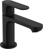 Hansgrohe Rebris S Single Lever Basin Mixer 80 Coolstart With Pop-Up Waste Set Matt Black
