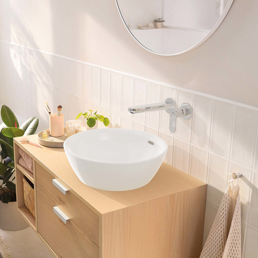 Hansgrohe Rebris S Single Lever Basin Mixer For Concealed Installation Wall-Mounted With Spout 200mm Chrome