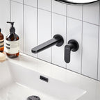 Hansgrohe Rebris S Single Lever Basin Mixer For Concealed Installation Wall-Mounted With Spout 200mm Matt Black