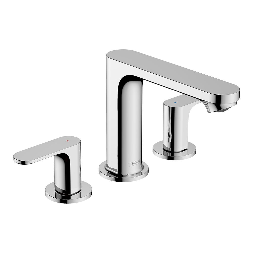 Hansgrohe Rebris S 3-Hole Basin Mixer 110 With Pop-Up Waste Set Chrome