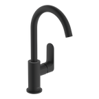 Hansgrohe Rebris S Single Lever Basin Mixer 210 With Swivel Spout And Pop-Up Waste Set Matt Black
