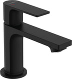 Hansgrohe Rebris E Single Lever Basin Mixer Tap 80 Coolstart Without Waste Set Matt Black
