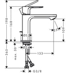 Hansgrohe Rebris E Single Lever Basin Mixer 110 Coolstart Without Waste Set Matt Black