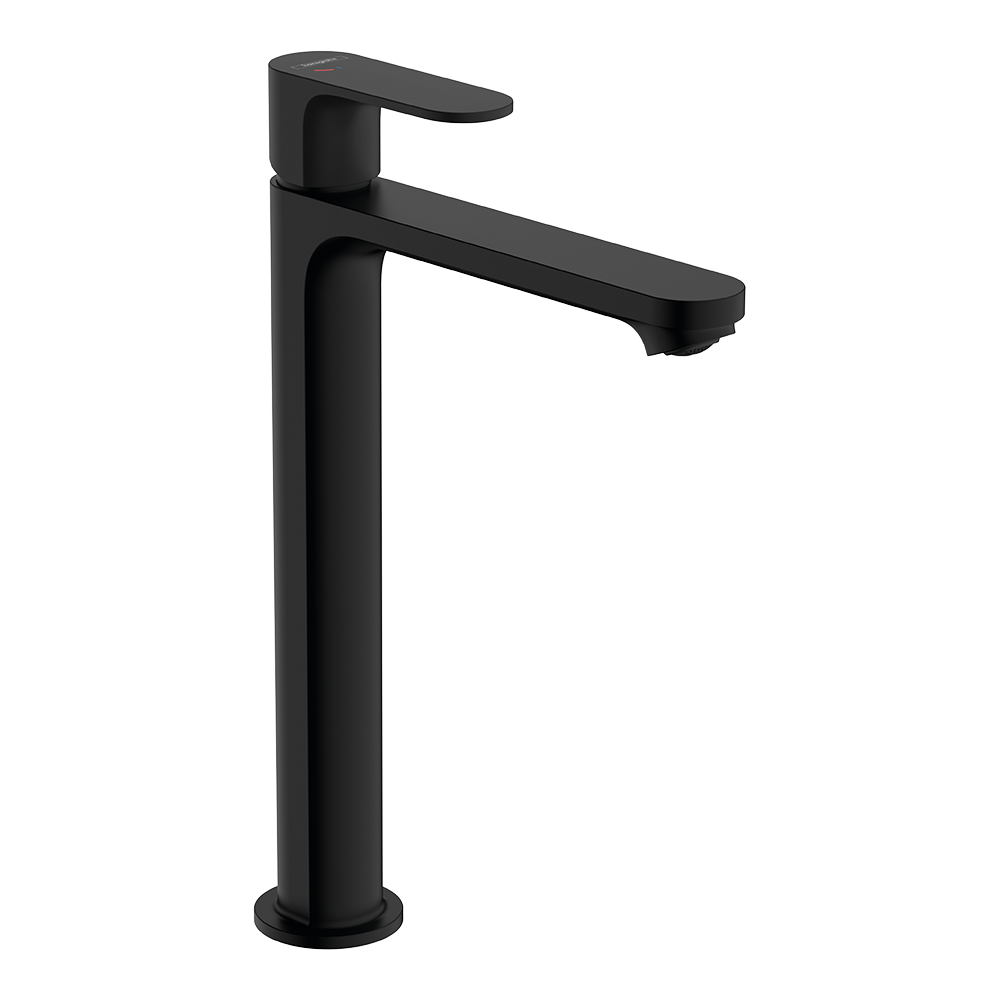 Hansgrohe Rebris S Single Lever Basin Mixer 240 Coolstart Ecosmart+ For Wash Bowls With Pop-Up Waste Set Matt Black