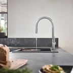Hansgrohe Talis M54 Kitchen Mixer Tap 210, pull-out sPairay, 2jet, Chrome