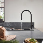 Hansgrohe Talis M54 Kitchen Mixer Tap 210, pull-out sPairay, 2jet, Matt Black