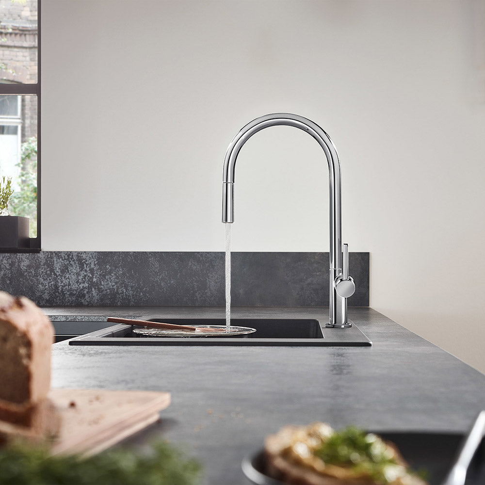 Hansgrohe Talis M54 Kitchen Mixer Tap 210, pull-out spout, 1jet, Chrome