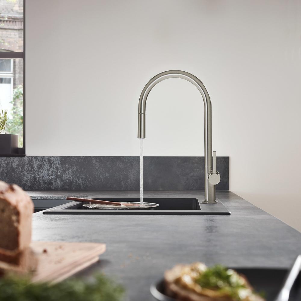 Hansgrohe Talis M54 Kitchen Mixer Tap 210, pull-out spout, 1jet, Stainless Steel Stainless Steel Finish