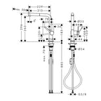 Hansgrohe Talis M54 Kitchen Mixer Tap 270, pull-out spout, 1jet, Chrome