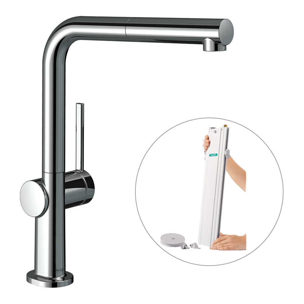 Hansgrohe Talis M54 Kitchen Mixer Tap 270, pull-out spout, 1jet, sBox, Chrome