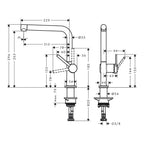 Hansgrohe Talis M54 Kitchen Mixer Tap 270, 1jet, Stainless Steel Stainless Steel Finish
