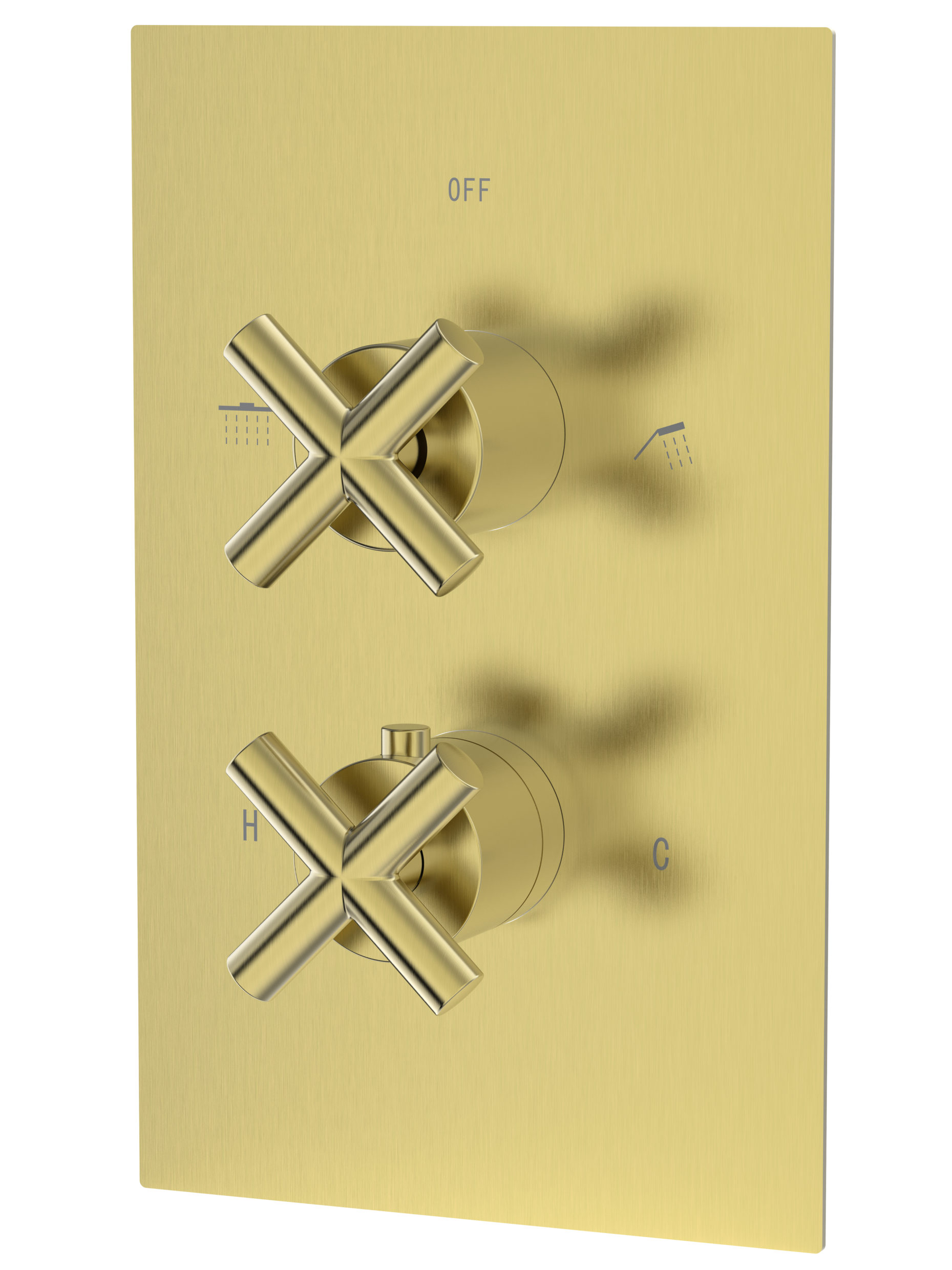 iflo Calm 2 Way Thermostatic Valve - Brushed Brass