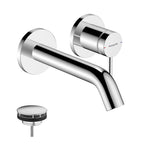 Hansgrohe Tecturis S Basin Mixer Tap for concealed installation wall-mounted EcoSmart+ with spout 16,5 cm, Chrome
