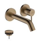 Hansgrohe Tecturis S Basin Mixer Tap for concealed installation wall-mounted EcoSmart+ with spout 16,5 cm Brushed Bronze
