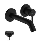 Hansgrohe Tecturis S Basin Mixer Tap for concealed installation wall-mounted EcoSmart+ with spout 16,5 cm, Matt Black