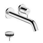 Hansgrohe Tecturis S Basin Mixer Tap for concealed installation wall-mounted EcoSmart+ with spout 22,5 cm, Chrome