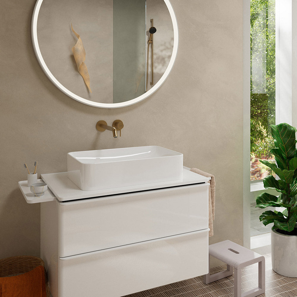 Hansgrohe Tecturis S Basin Mixer Tap for concealed installation wall-mounted EcoSmart+ with spout 22,5 cm Brushed Bronze