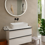 Hansgrohe Tecturis S Basin Mixer Tap for concealed installation wall-mounted EcoSmart+ with spout 22,5 cm, Matt Black