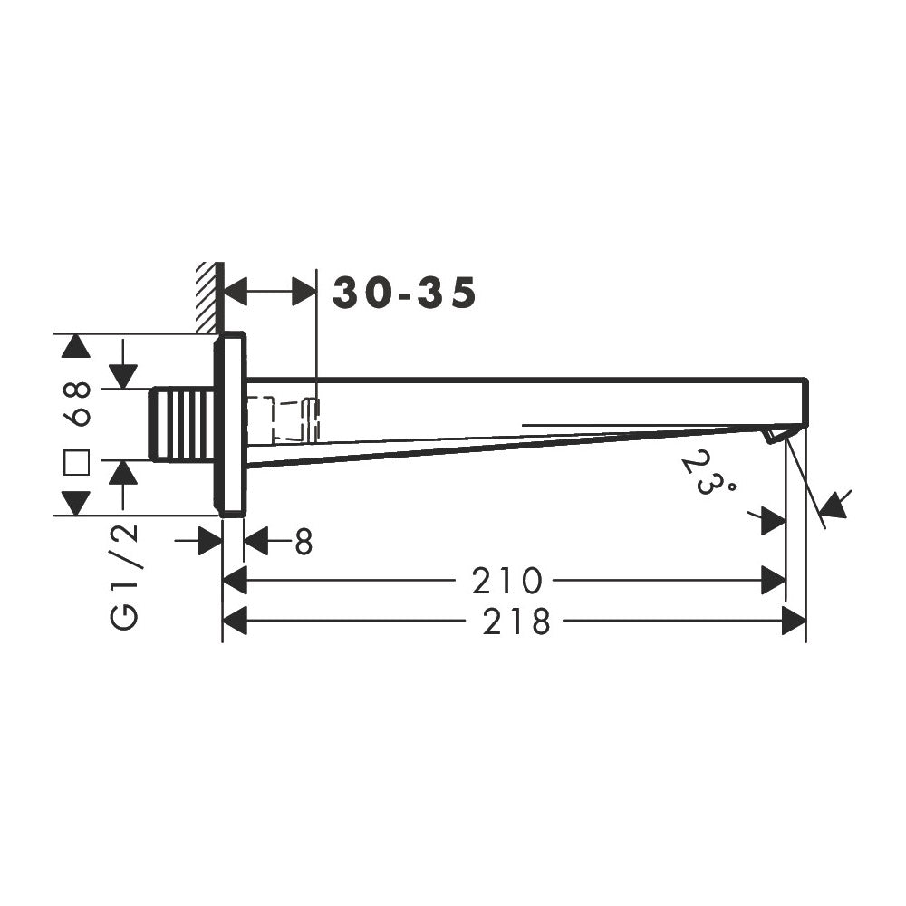 Hansgrohe Tecturis E Bath spout, Chrome