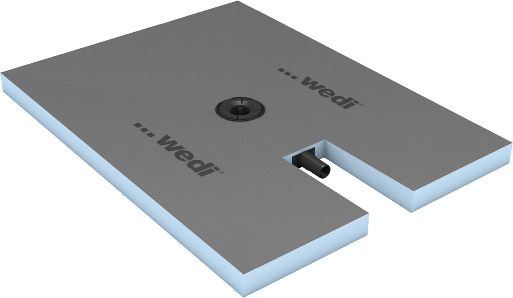 wedi Fundo Plano complete shower tray short side connection 1200x900x65mm
