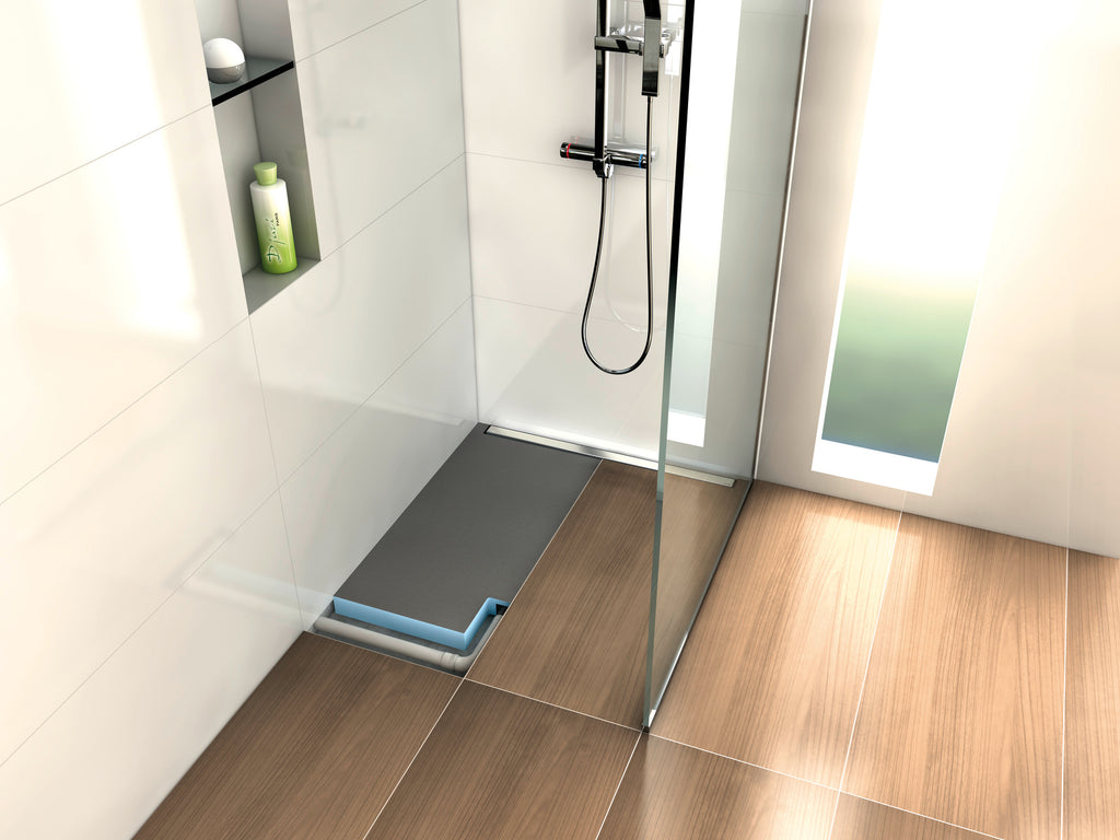 wedi Fundo Plano Linea complete shower tray channel 900mm 1200x1000x70mm