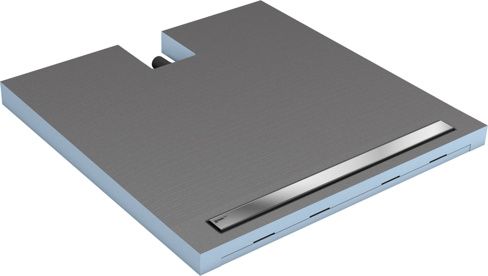 wedi Fundo Plano Linea complete shower tray channel 800mm 900x900x70mm
