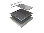 wedi Fundo Plano Linea complete shower tray channel 300mm 900x900x70mm