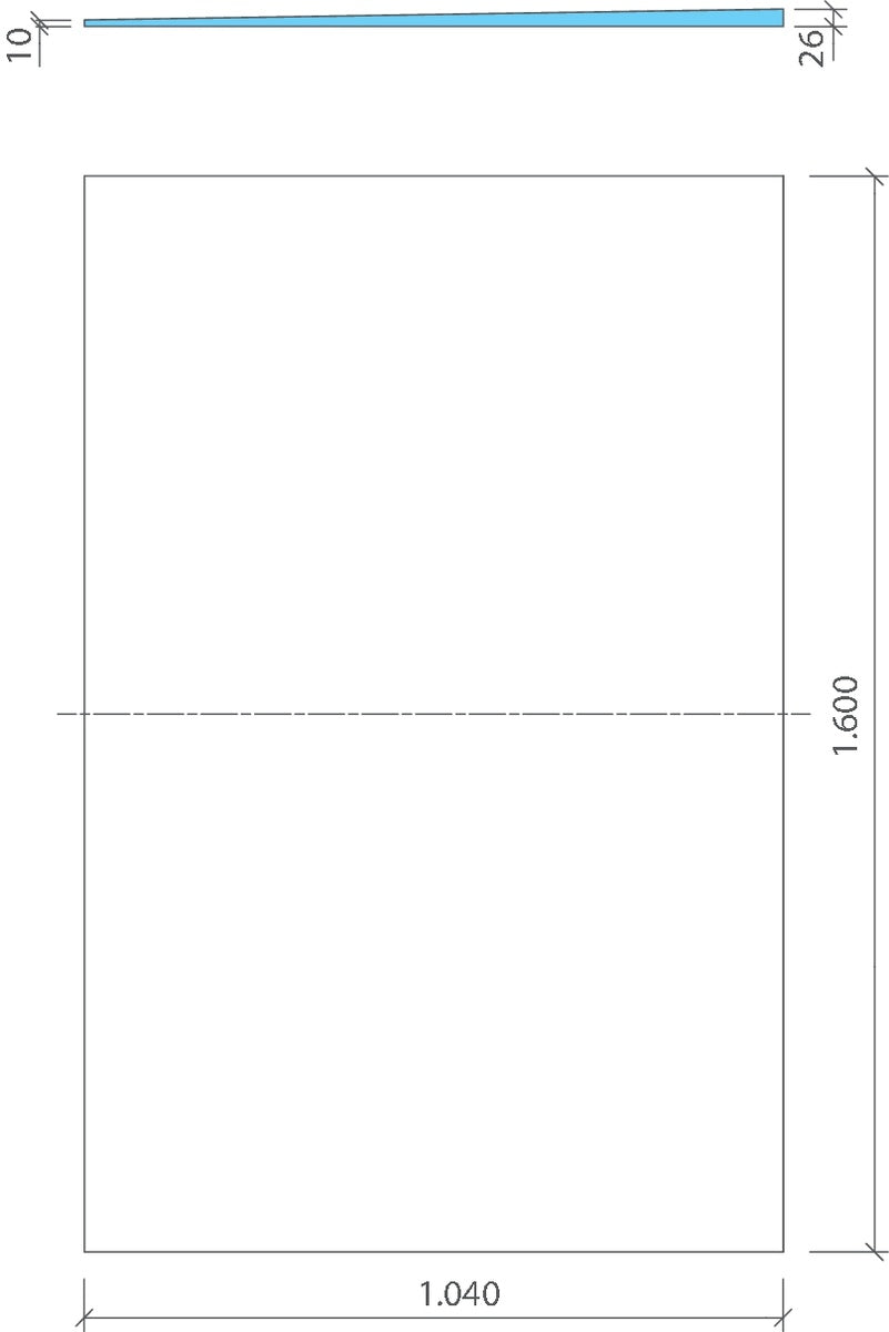wedi Fundo sloping board for Fundo Flex 1040x1600x26mm