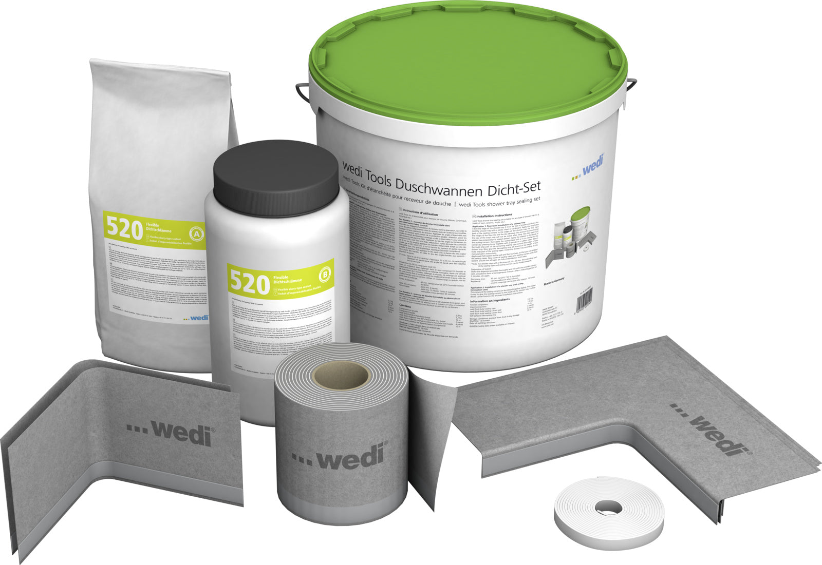 wedi Tools shower tray sealing set