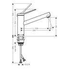 Hansgrohe Zesis M33 Kitchen Mixer Tap 150, 1jet, Chrome
