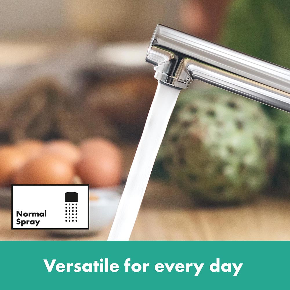 Hansgrohe Zesis M33 Single Lever Kitchen Mixer 150 Coolstart Ecoselection 1Jet Chrome