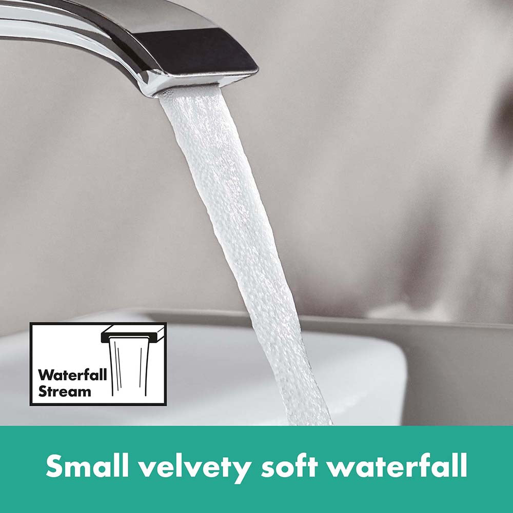 Hansgrohe Vivenis Basin Mixer Tap 210 with swivel spout and pop-up waste set, Chrome