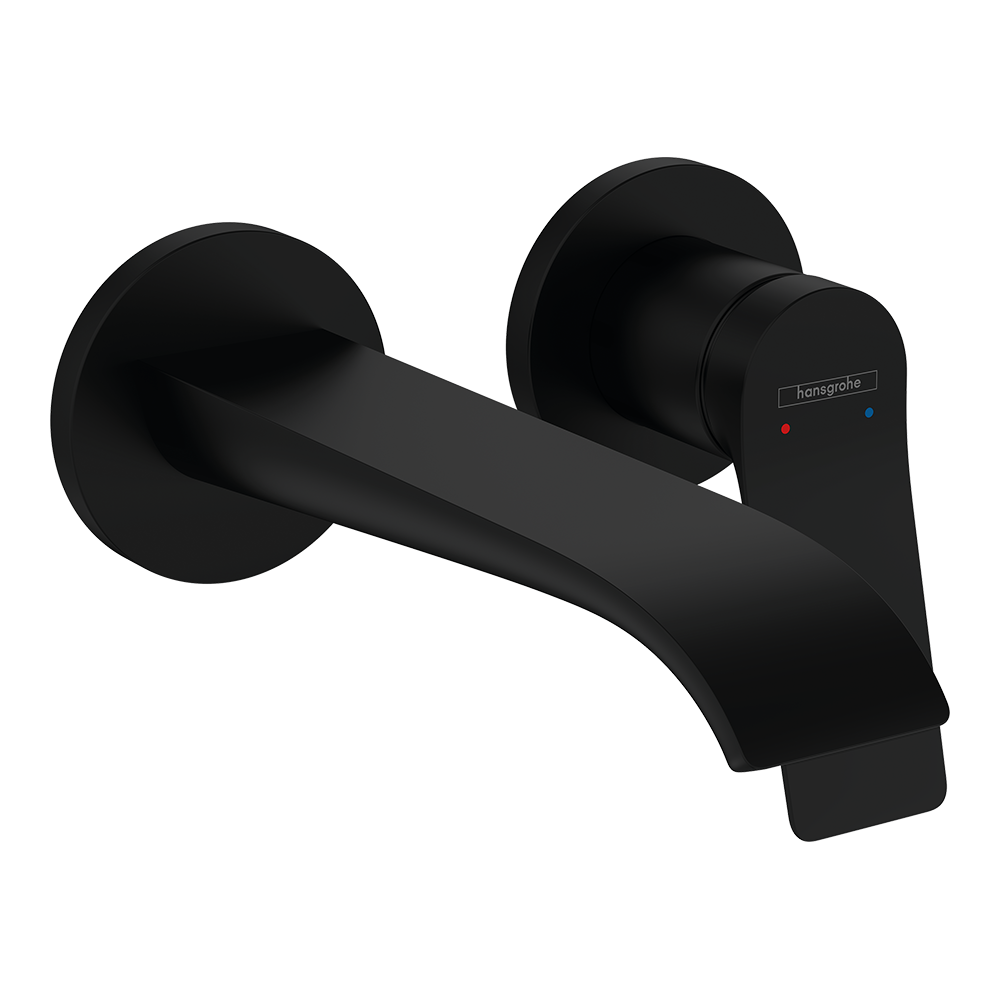 Hansgrohe Vivenis Basin Mixer Tap for concealed installation wall-mounted with spout 19,2 cm, Matt Black