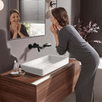 Hansgrohe Vivenis Basin Mixer Tap for concealed installation wall-mounted with spout 19,2 cm, Matt Black