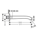 Hansgrohe Vivenis Bath spout, Matt Black