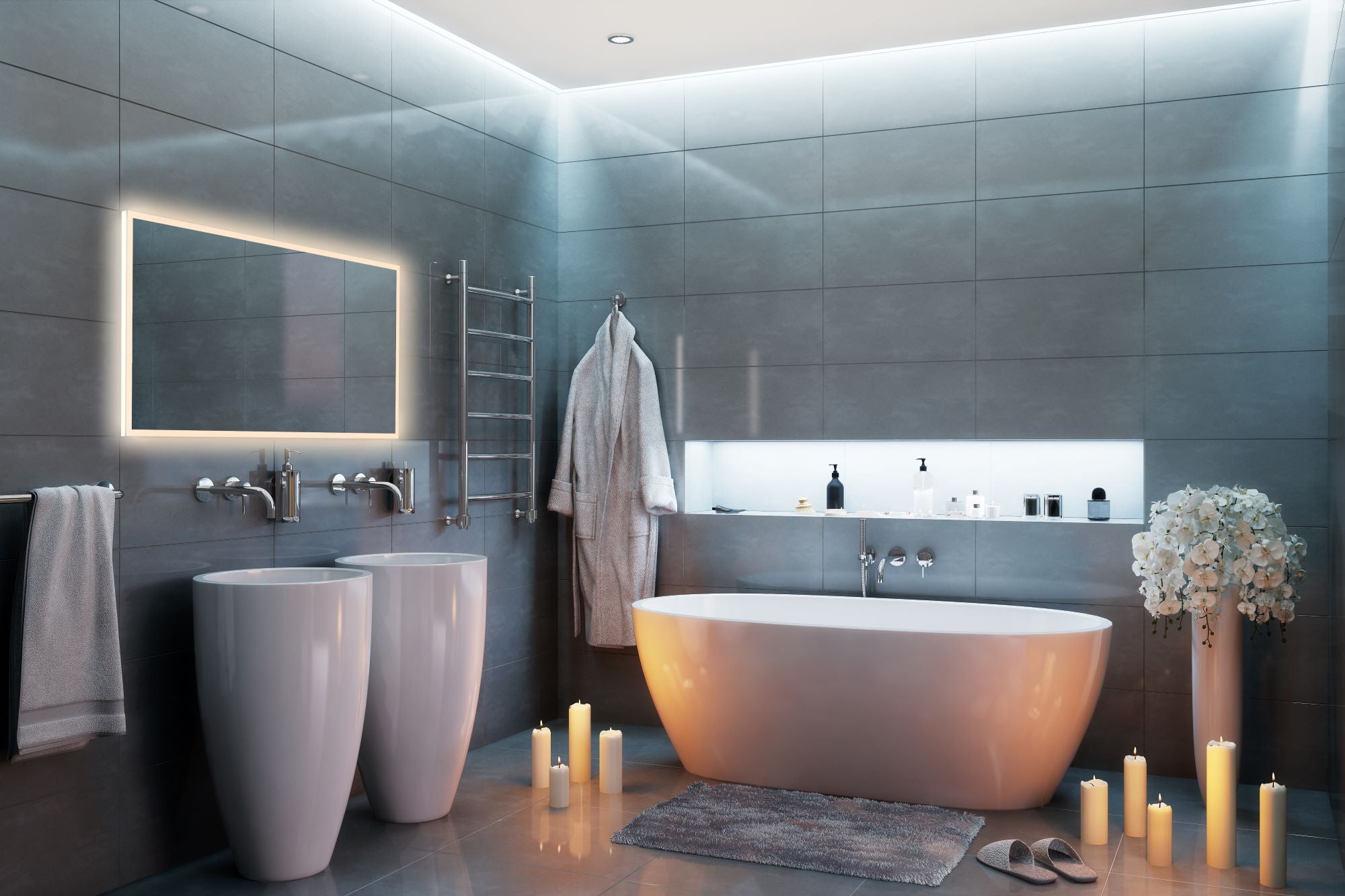 HiB Globe Illumited Bathroom Mirror 120 LED 78700000.