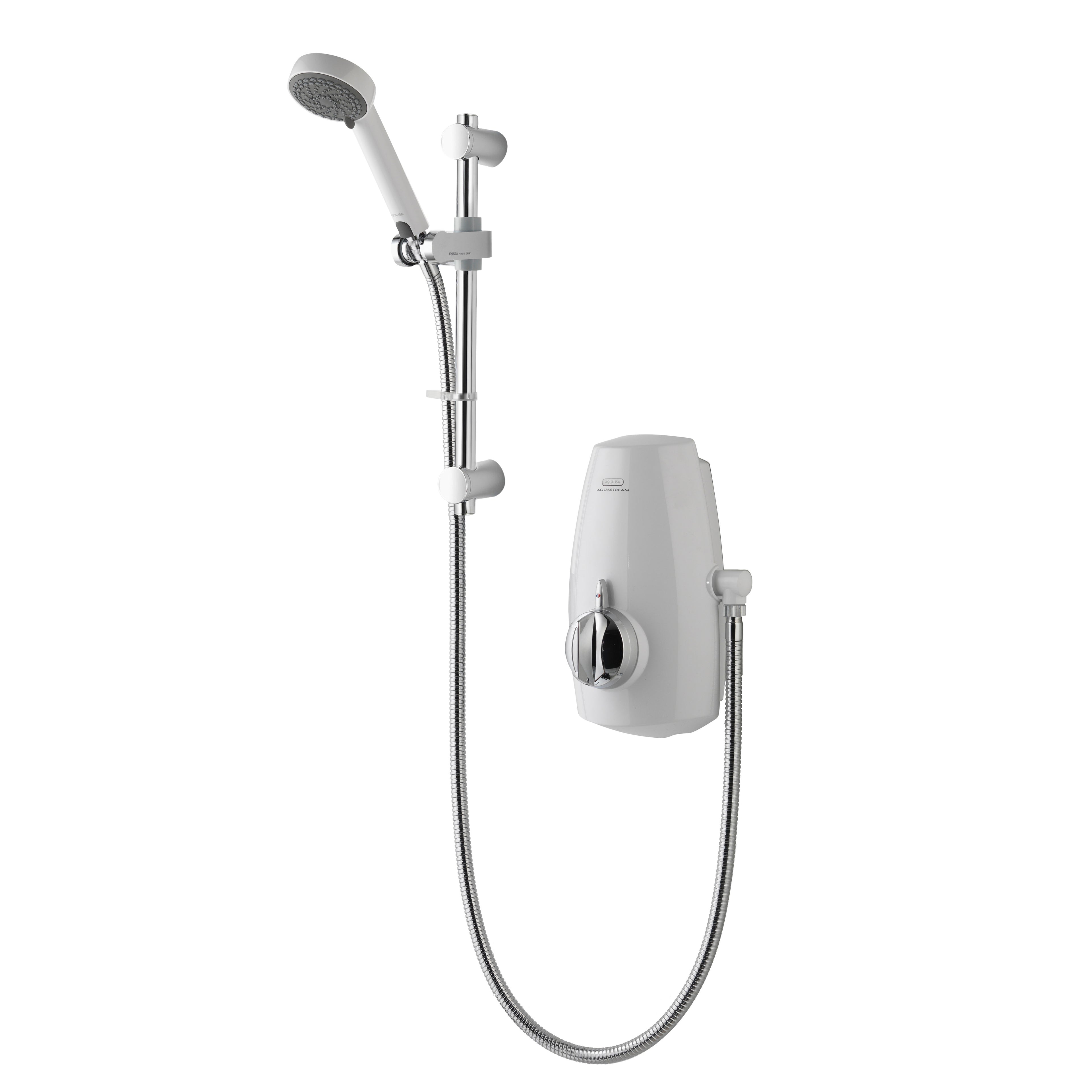 Aqualisa Aquastream Thermostatic Mixer Power Shower White Or Chrome 813.40.21.